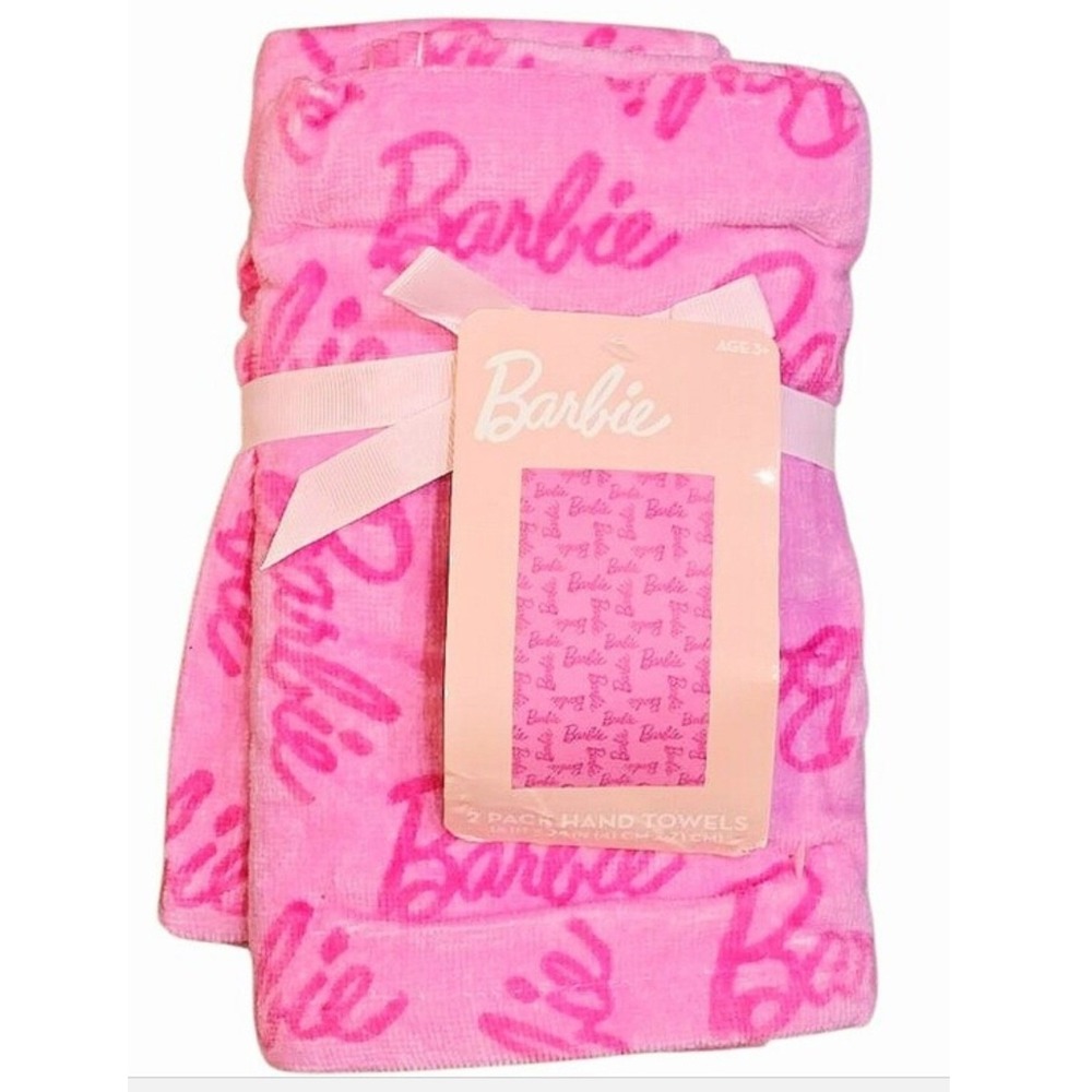 Barbie Signature Logo 2-PK Hand Towels